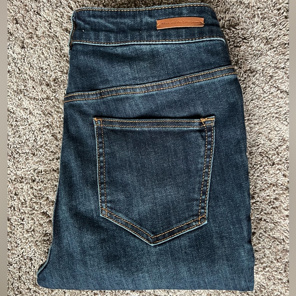 Pilcro and the Letterpress Dark Blue Jeans